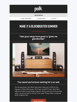 ⚡ Flash sale: Save up to 20% on Polk Signature Elite
