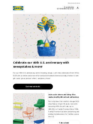 IKEA - Celebrate our 40th U.S. anniversary with exclusive in-store offers 🎉