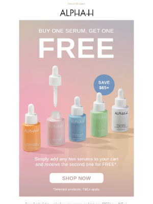Alpha-H (Australia) - Buy 1 Serum, Get 1 FREE!