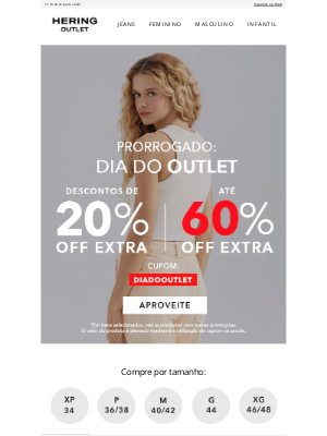 Hering Outlet (Brazil) - PRORROGOU: Dia do Outlet! 🔥