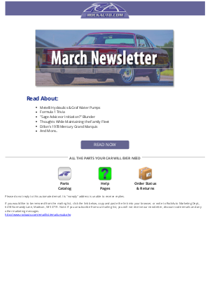 RockAuto - RockAuto March Newsletter