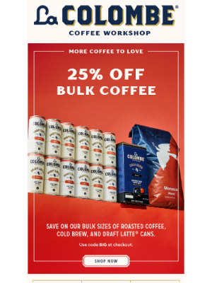 La Colombe Coffee Roasters - Treat Yourself to 25% OFF BULK 💝