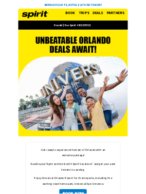 Spirit Airlines - Don’t miss out – Epic Universe awaits!