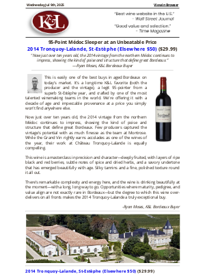 K&L Wine Merchants - This Year's Best Buy in Aged Bordeaux — 95 Points, Priced to Move