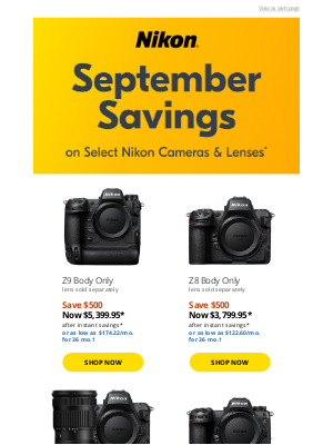 NikonUSA - September Savings Start Now