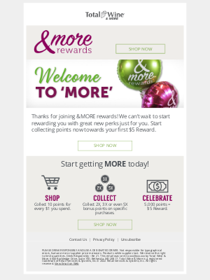 Total Wine & More - Welcome to & MORE Rewards!