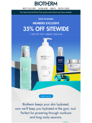 Biotherm - Get School Ready! Enjoy up to 35% Off plus free gift