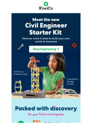 Kiwi Co. - Meet the NEW Civil Engineer Starter Kit!