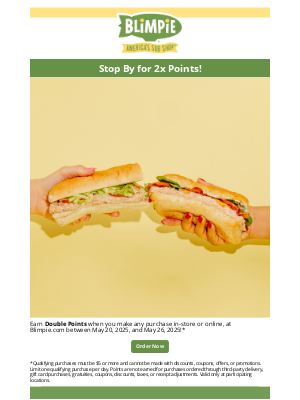 blimpie - Double-Stack Your Points