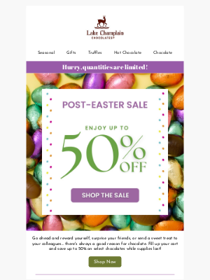 Lake Champlain Chocolates - Save up to 50% off select chocolates!