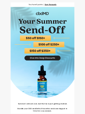 cbdMD - Say Hello to End-of-Summer Savings