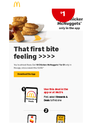 McDonald's - $1 = the perfect first bite