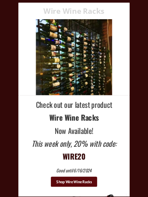 Wine Cellar Innovations - Wire Wine Racks 20% Off