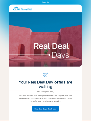 KLM - Don't miss your chance to experience the Real Deal Days