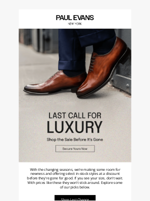 Paul Evans - Last Call – Don’t Miss Out