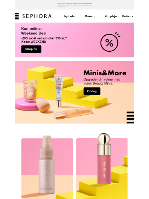 Sephora (Denmark) - Weekend Deal 🔥-20% rabat ved køb over 950 kr