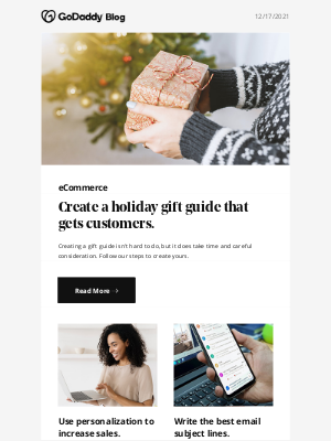 GoDaddy - How to create a holiday gift guide.