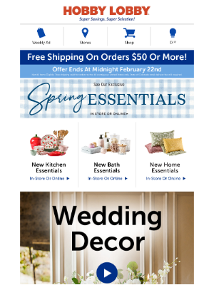 Hobby Lobby - Spring Wedding Decor From Hobby Lobby®