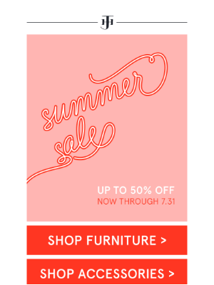 Jayson Home - there's still time to save with our summer sale!
