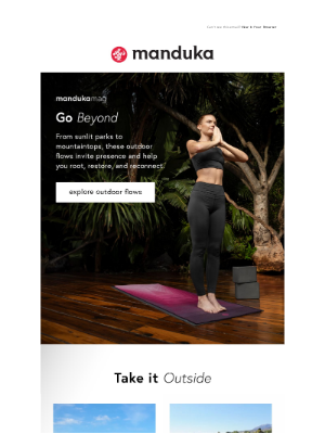 Manduka - Practice Outside, Connect Within