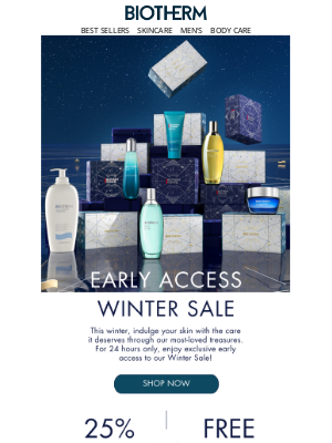 Biotherm - You're invited! Early access to our Winter Sale 👀