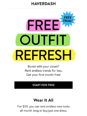 Haverdash - Don’t forget your free clothes