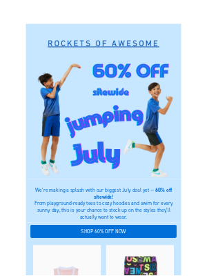 ROCKETS OF AWESOME - Jumping July | 60% OFF SALE
