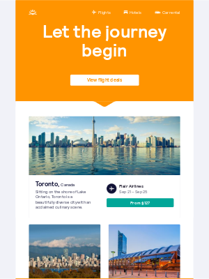 Skyscanner (UK) - New York John F. Kennedy to Toronto from $127