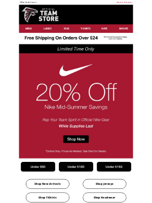 Don't Wait! Score 20% Off Nike While Supplies Last!