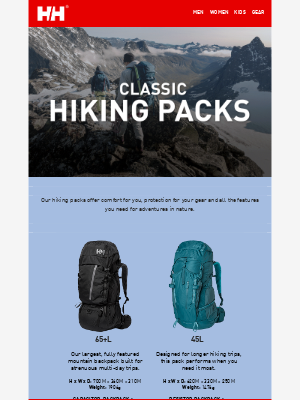 Helly Hansen - Pack your bag and hit the mountains