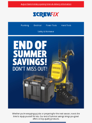 Screwfix (United Kingdom) - Summer savings you can’t miss 🌞