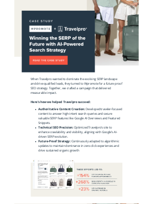 Wpromote - How Travelpro Dominated Google’s SERP