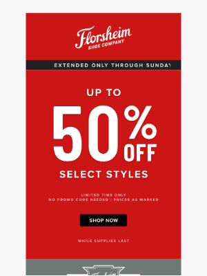 Florsheim Shoes - Last Chance to Save BIG!