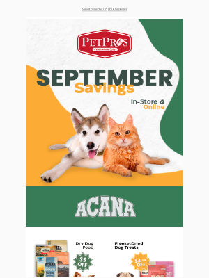 Pet Pros - Fall for Furry Savings this September 😺🐶