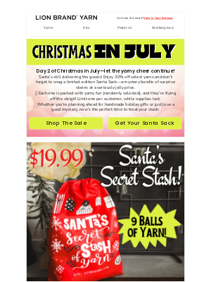 Lion Brand Yarn - ❄️ Beat the heat with jolly savings!