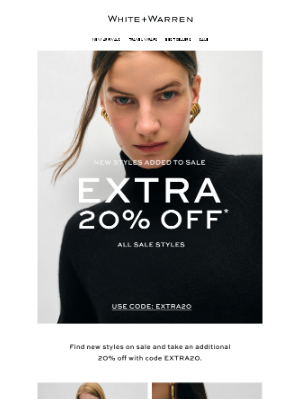 White + Warren - Sale On Sale Starts Now: Take an Extra 20% Off