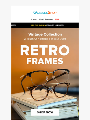GlassesShop - 🕰️35% Off Time-Tested Frames