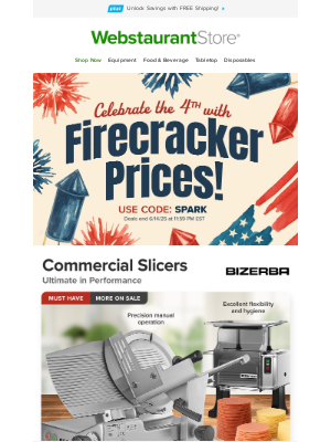 WebstaurantStore - Celebrate the 4th with firecracker prices!