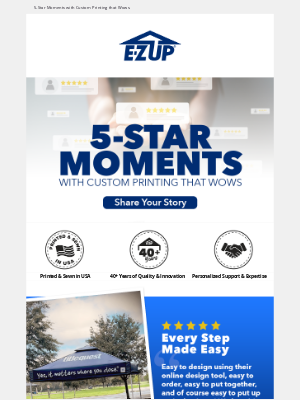 EZUP Instant Shelters - Real Customers & Their E-Z UP Stories