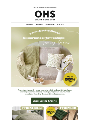 Online Home Shop (United Kingdom) - 🌿 Spring into Serenity with Green Touches 🍃