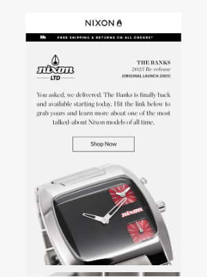 Nixon - The Banks - Now Available