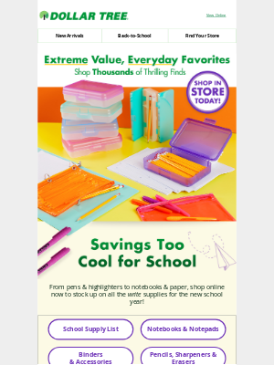 Dollar Tree - Last-minute school supplies? We’ve got you!