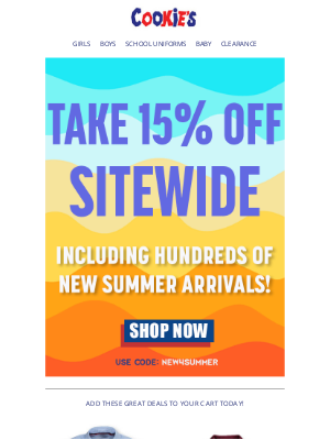CookiesKids - LAST CHANCE to Take 15% Off Sitewide!