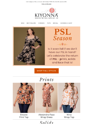 Kiyonna Clothing - It’s PSL Time! Spice it up with NEW FALL Arrivals