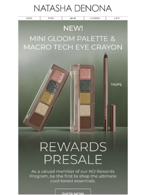 Natasha Denona - 💚 Exclusive Presale: MINI GLOOM PALETTE + MACRO TECH TAUPE 💚