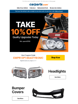 CarParts - 💰 Save 10% on Essential Parts for Your Shop Parts