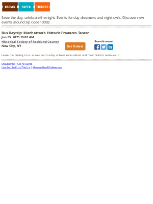 Brown Paper Tickets - New Events in Your Area - April 30, 2025