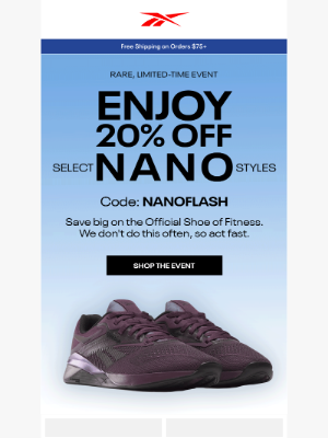 Reebok - THE NANO X4: Now 20% Off