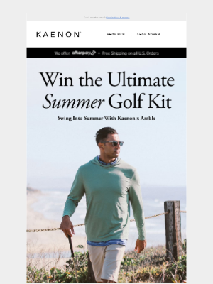 Kaenon - Win the Ultimate Summer Golf Kit ⛳
