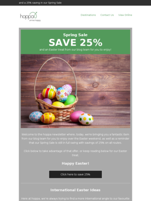 Hoppa - An Easter treat from our blog team...